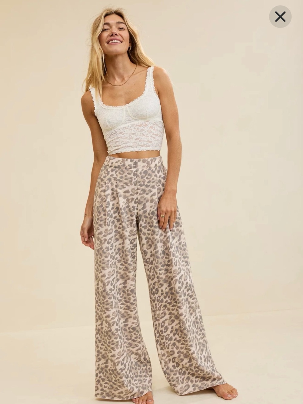 aerie Leopard Print Street Trouser